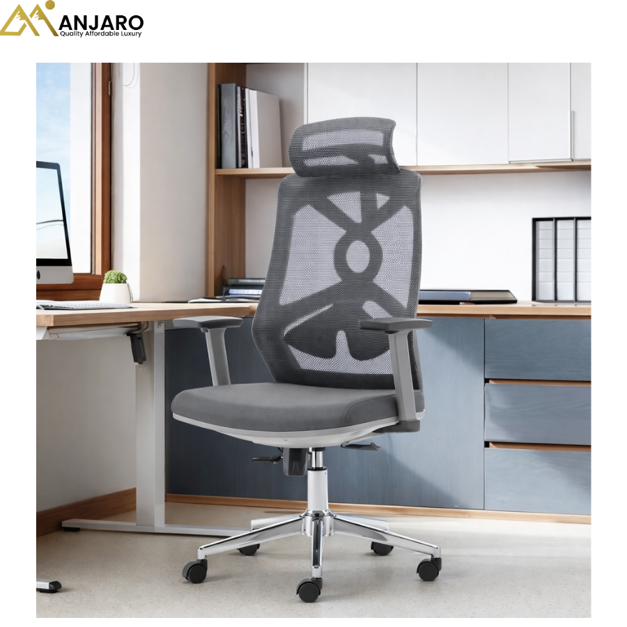 Ergonomic High-Back Mesh Office Chair – Adjustable Headrest