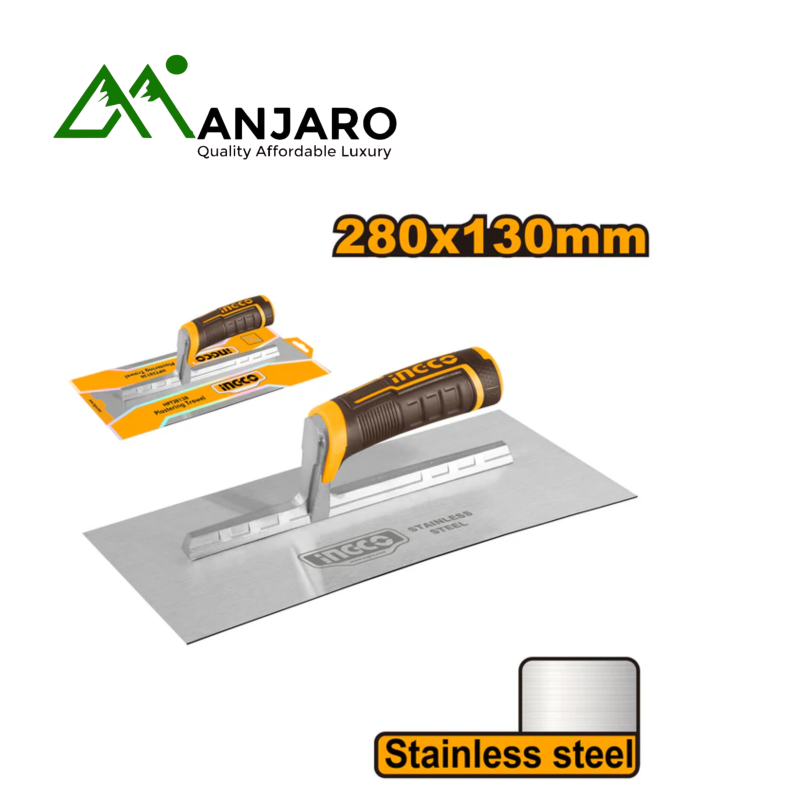 HPT28138 Plastering Trowel 280x130mm – Stainless Steel Blade with Ergonomic Handle for Smooth Finishing