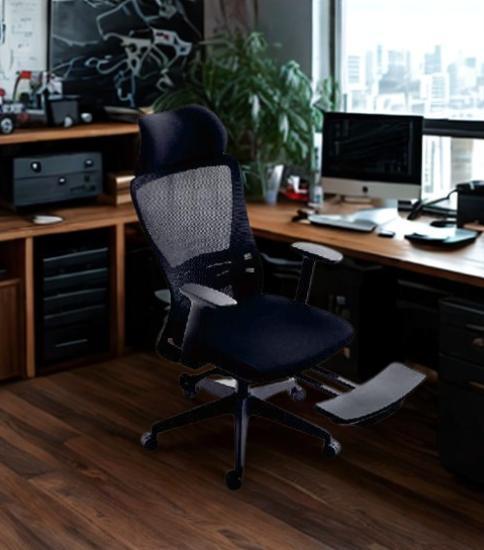 Ergonomic Office Chair – PP Fixed Armrests, High-Density Cushion & PP Fiber Frame (MG-WB-008-A1-BK)