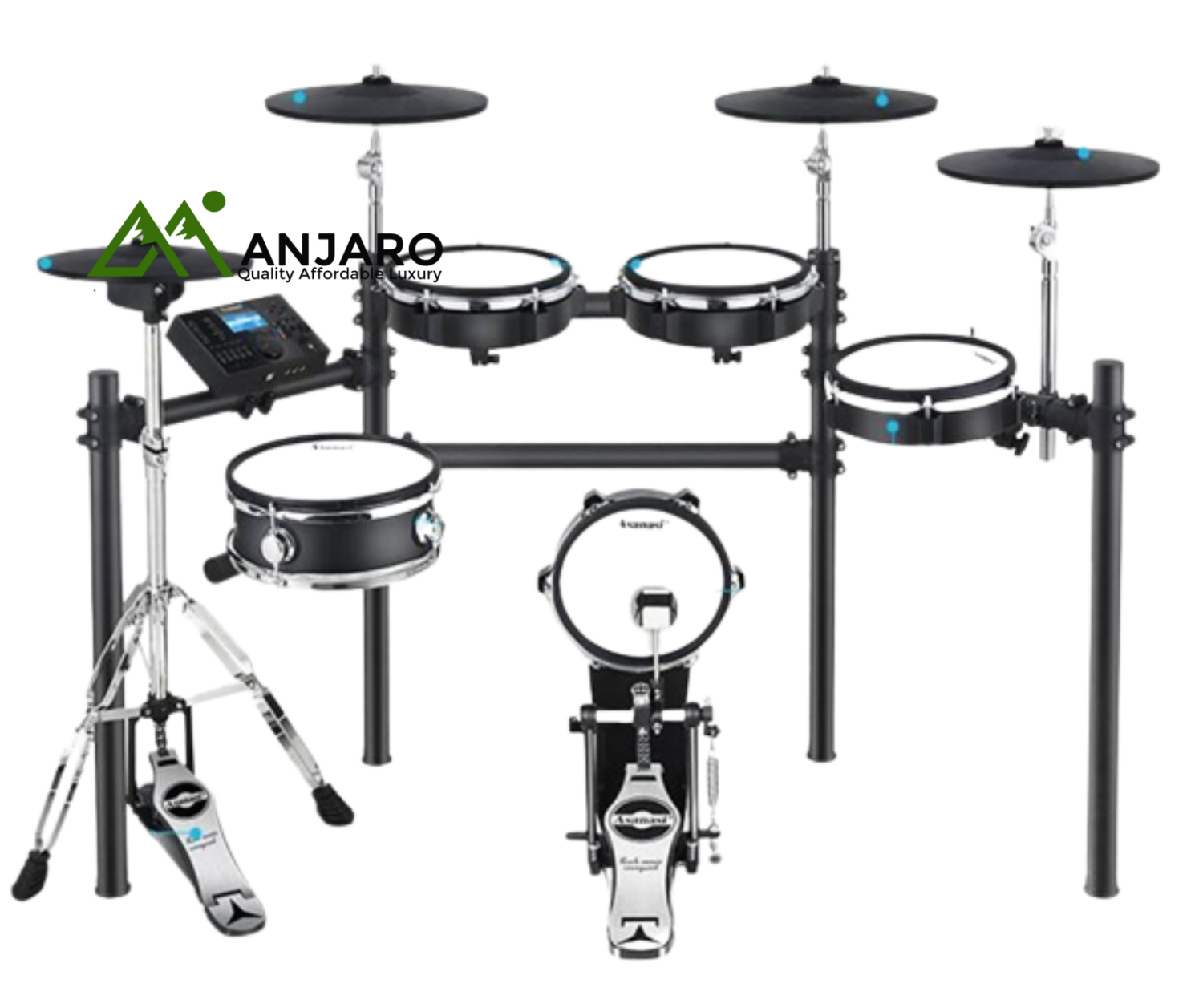 MX510 Electric Drum Set – 5 Mesh Drums, 4 Cymbals, Real Drum Simulation & Wood Shell Snare (No Throne)