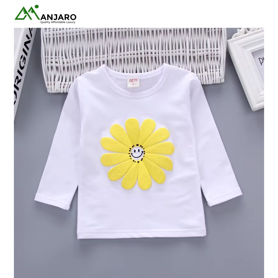 Baby Girls 3-Piece Spring Autumn Clothing Set – Floral Jacket, T-Shirt & Pants, Comfortable & Stylish(Shipping Fee Included)