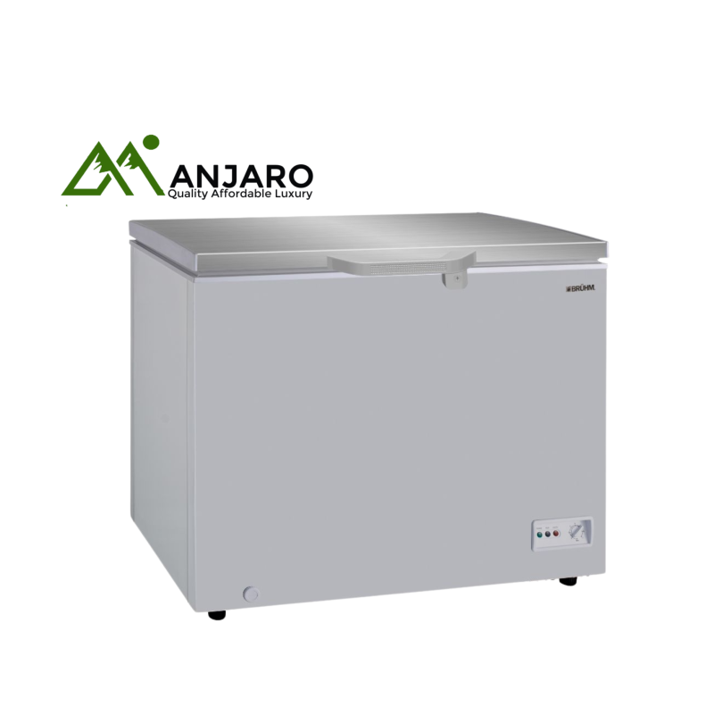 BRUHM Chest Freezer BCS-260MX – 230L, Single Door, Mechanical Temperature Control, LED Light, Power Indicator, Super Freezing Function, Lock & Key