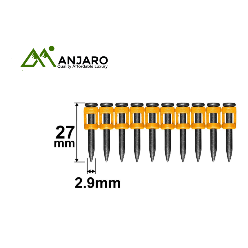 ANA02271 – 27mm Continuous Firing Nails | 1000pcs Box | 60# Steel Precision Nails