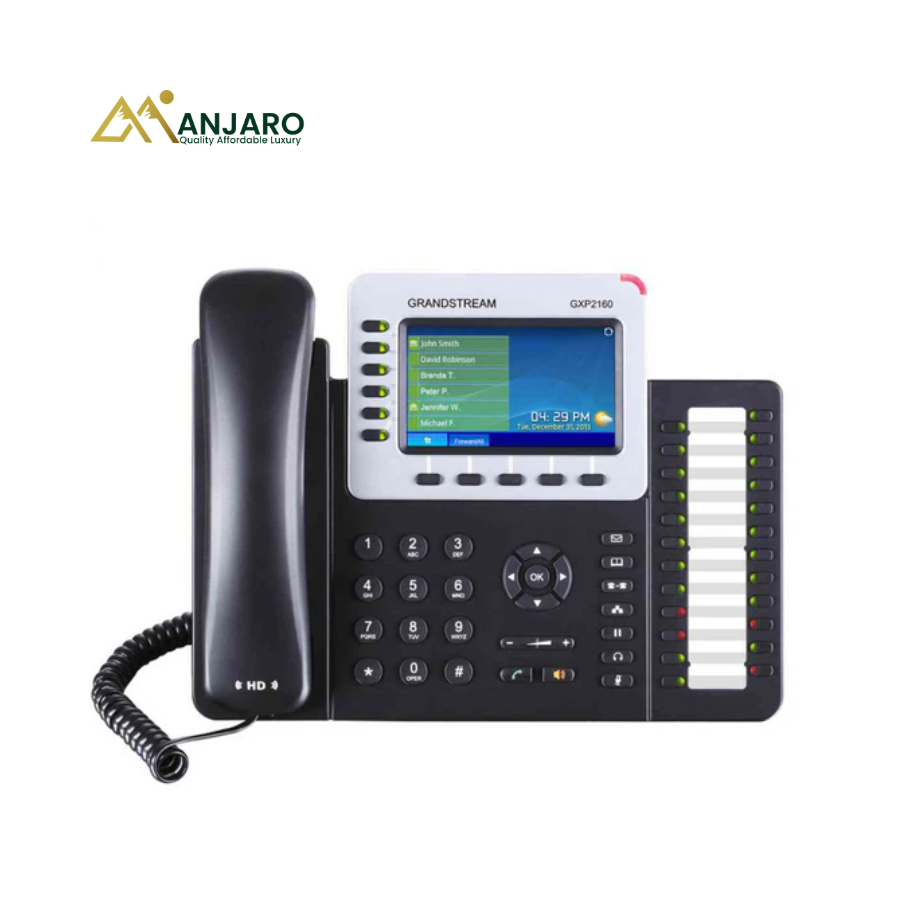 Grandstream GXP2160 IP Phone – Enterprise HD VoIP Desk Phone with Bluetooth & Gigabit PoE