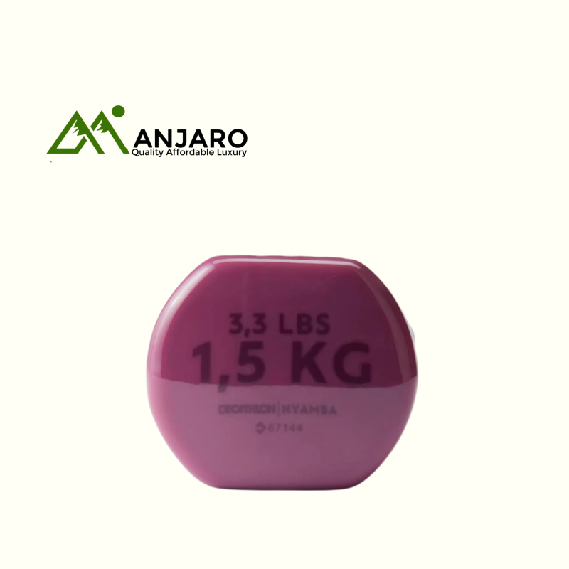 Fitness 1.5 kg Dumbbells Twin-Pack – Burgundy | Compact Weights for Toning, Rehab & Full-Body Workouts