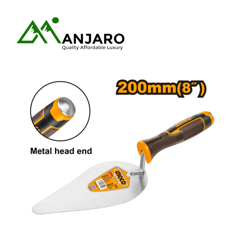 HBT818 Bricklaying Trowel 8" – Durable Plastic Handle & Precision Blade for Smooth Masonry Work