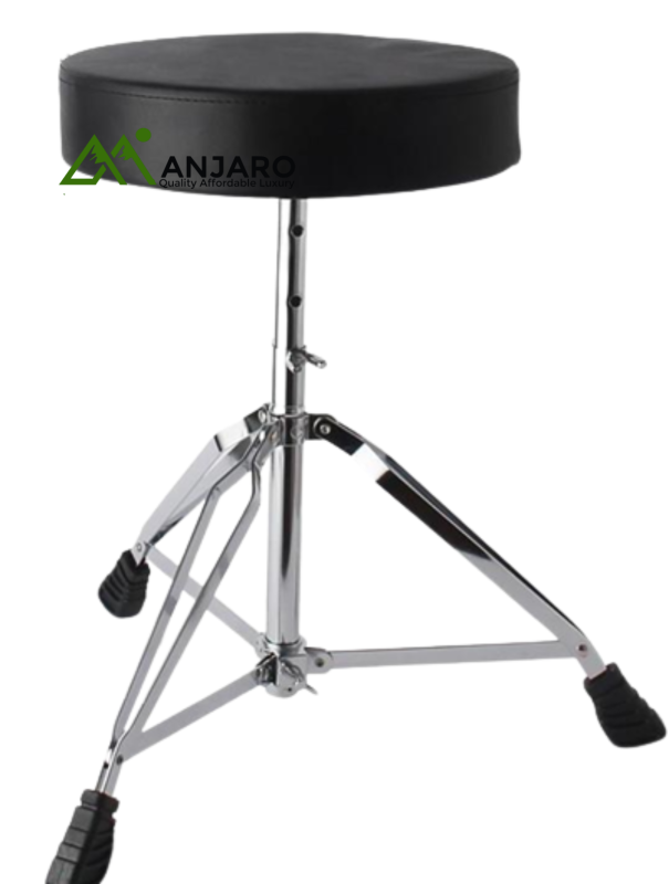 T-200 Double Chip Drum Throne – Alloy Base, Thick Leather Seat, Adjustable Height