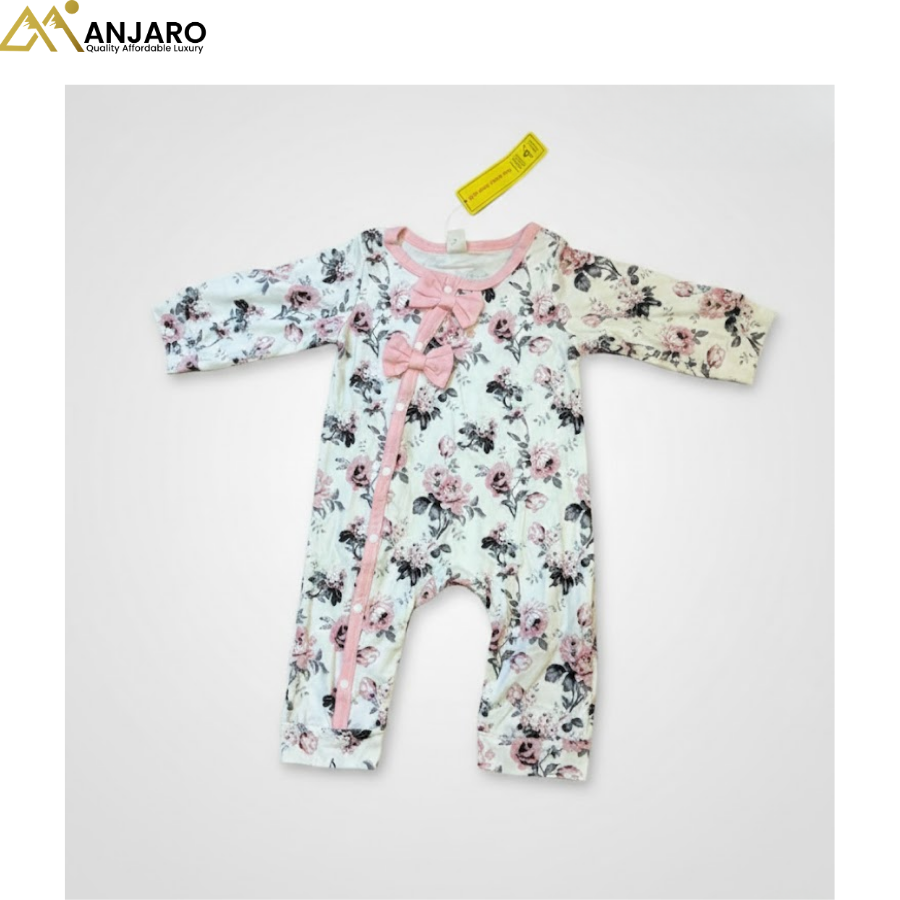 Baby Floral Long Sleeve Romper – 1–6 Months