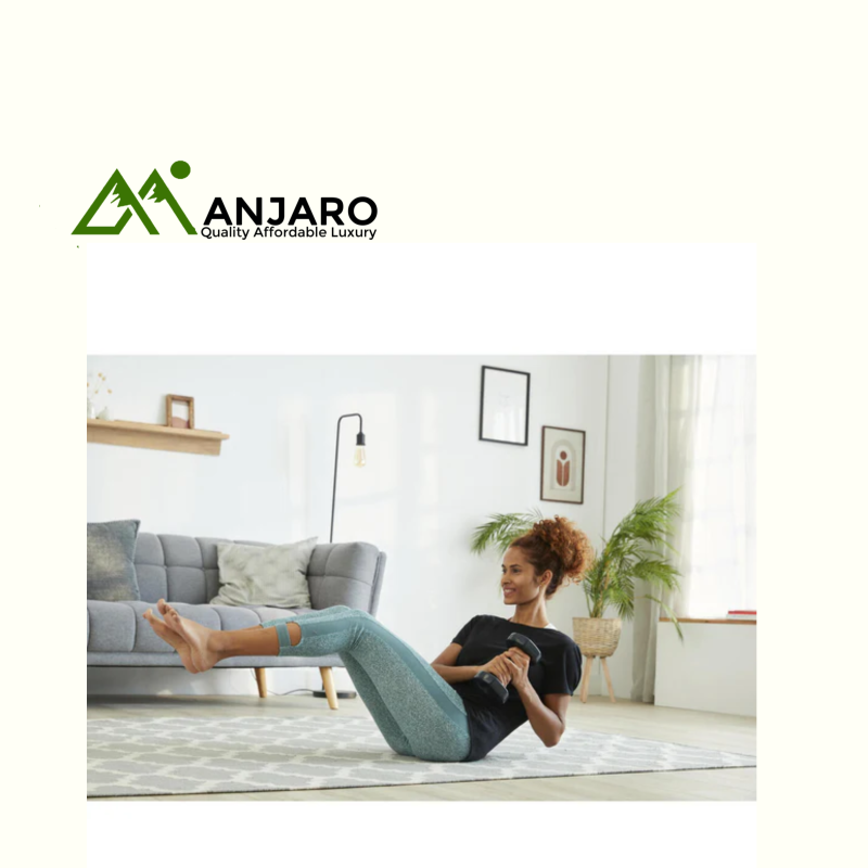 Fitness 5 kg Dumbbells Twin-Pack – Black | PVC-Coated Iron Weights for Strength, Muscle Mass & Floor Safety