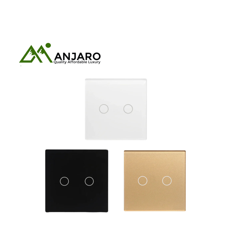2 Gang Smart Switch – Dual-Circuit Wi-Fi Wall Switch | Alexa, Google Assistant, Tuya, Smart Life Compatible