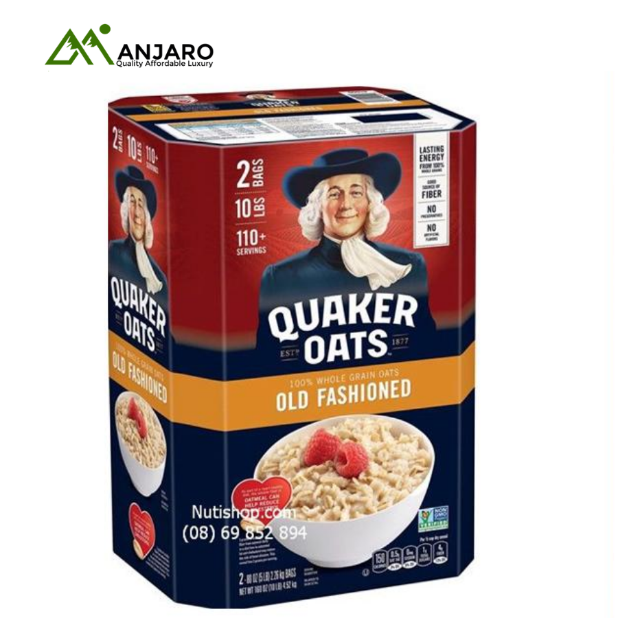 Quaker Oats Old Fashioned – 100% Whole Grain Oats • 4.5kg Family Size