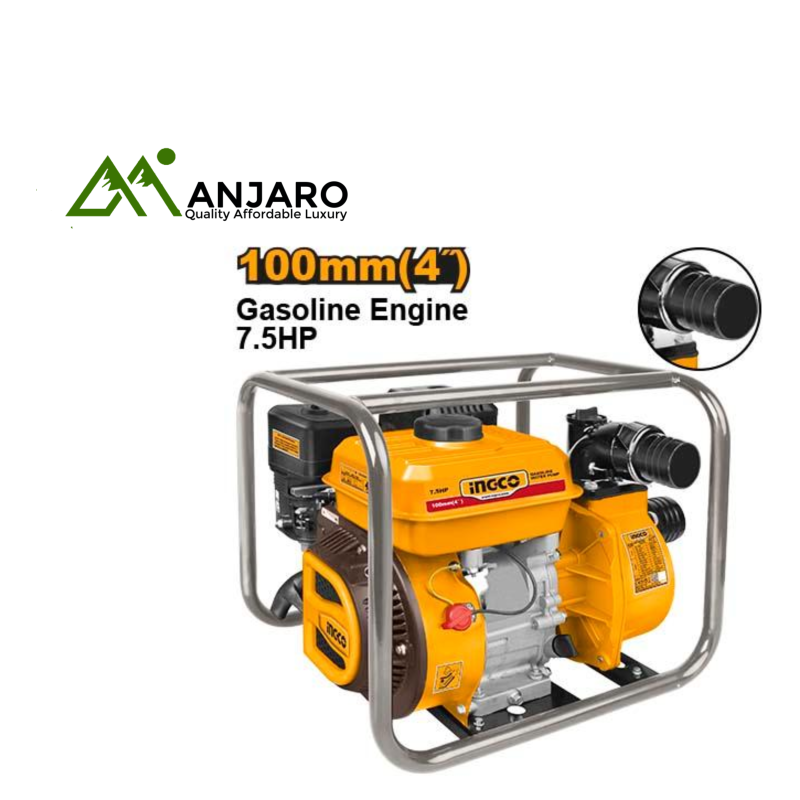 GWP412 Gasoline Water Pump – 4" Port, 7.5HP Engine, 1500L/min High Flow Capacity