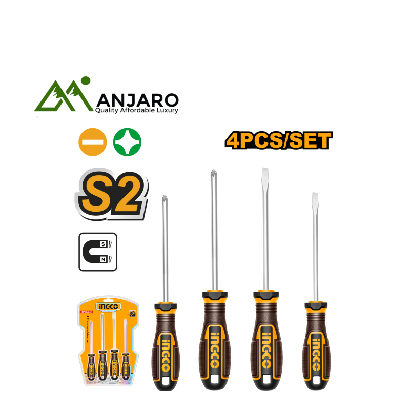 Ingco HKSDS0428 4 Pcs screwdriver set