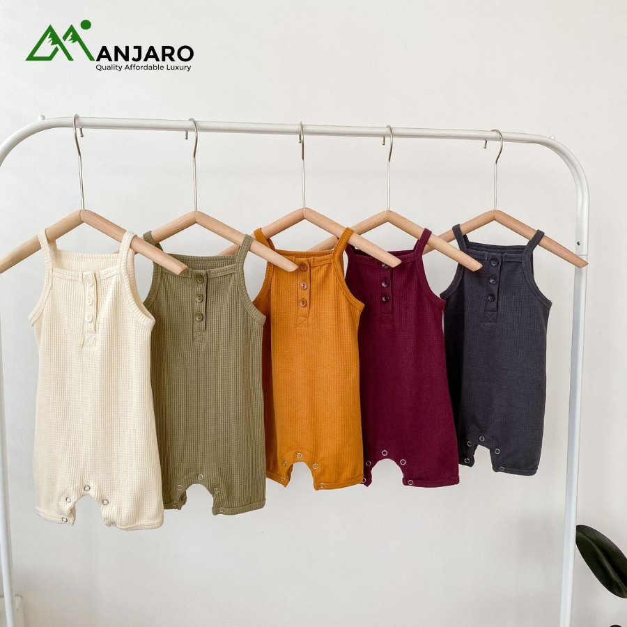 Yize 100% Cotton Baby Summer Romper – Soft Knitted Short-Sleeve Infant Jumpsuit with Snap Closure (Shipping Fee Included)