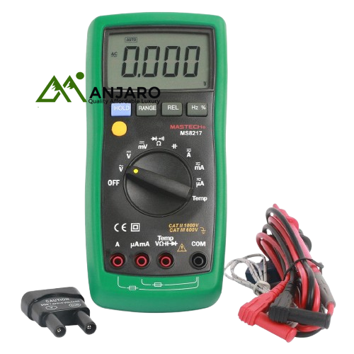 Mastech MS8217(S) Digital Multimeter – 4000 Count | Resistance, Capacitance, Diode, Buzzer, Temp, Data Hold