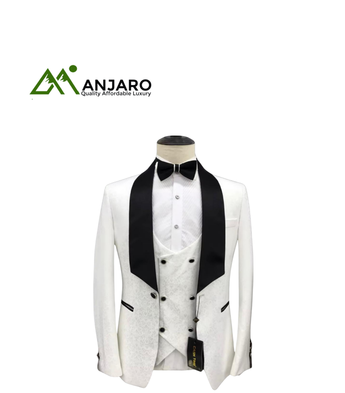 Quality White 3PCS Suit – Tailored Fit, Premium Fabric, Elegant Look for Formal & Special Events