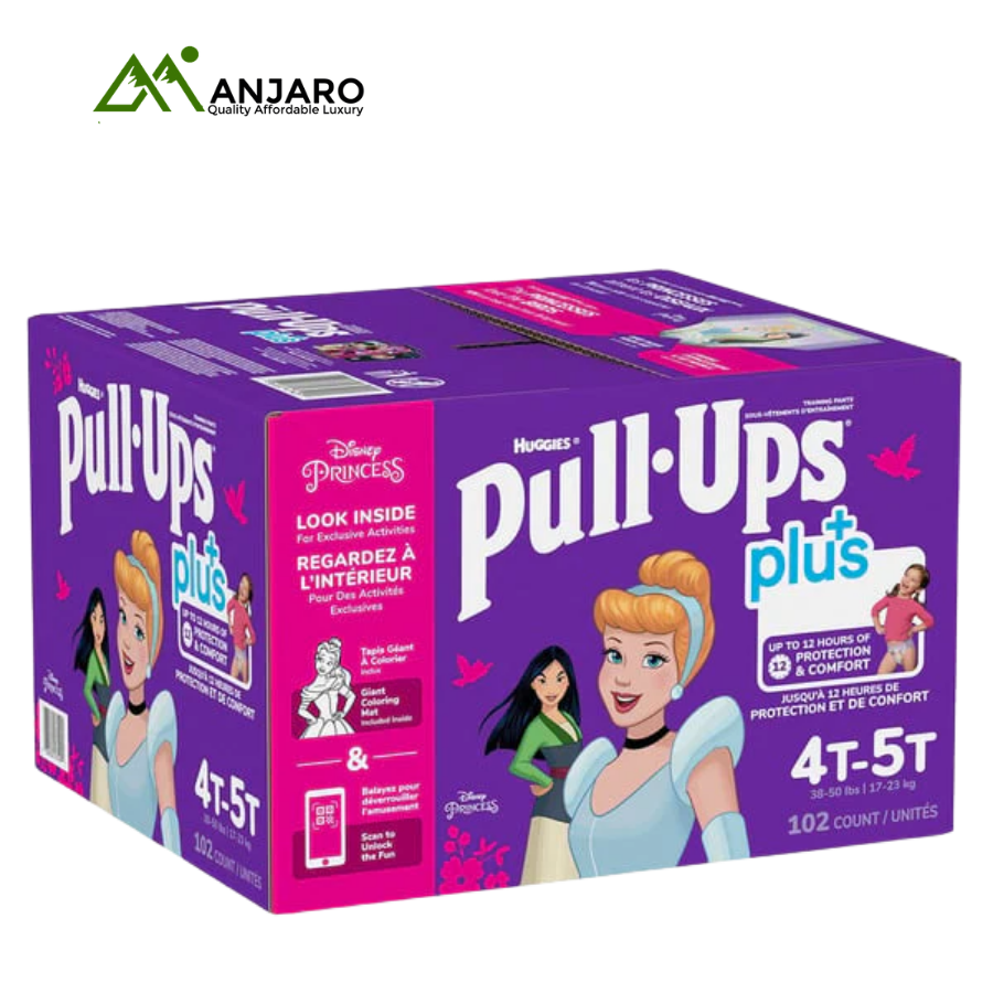 Huggies Pull-Ups Plus Training Pants – 4T–5T (102 Count) – Extra Absorbent Potty Training Support