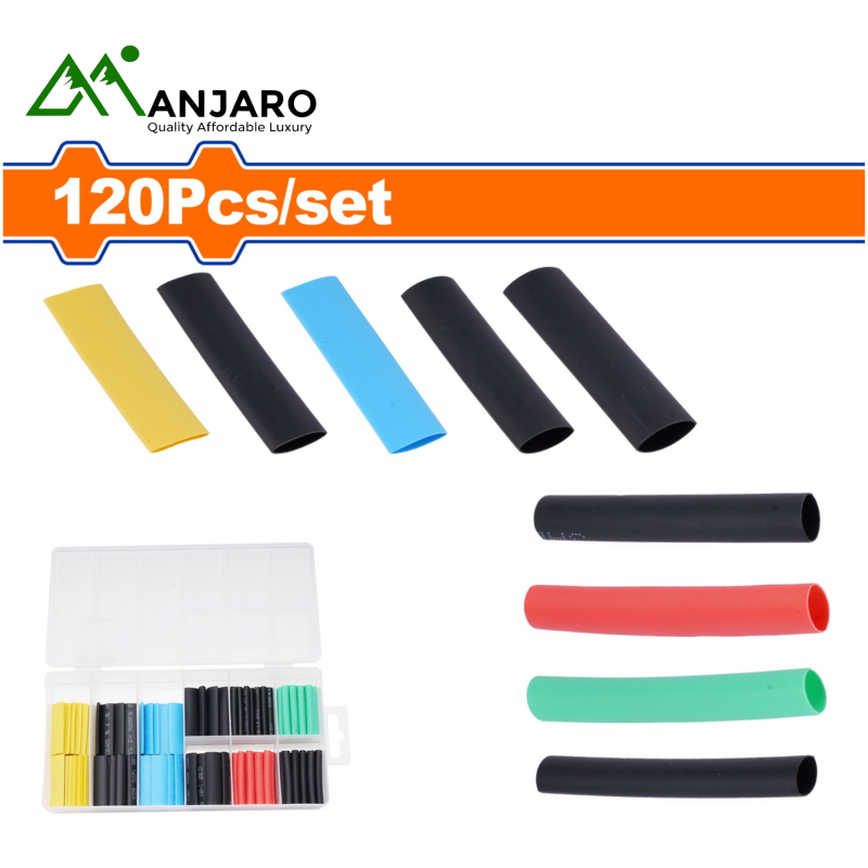 WUR1B01 120 Pcs Heat Shrink Tubing Assortment Set