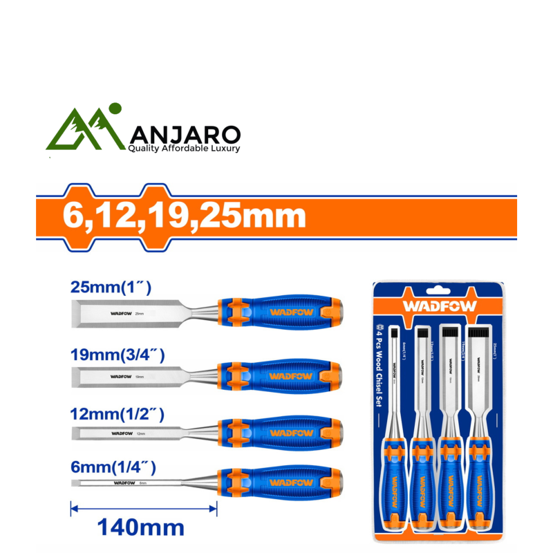 Wadfow 4 Pcs wood chisel set WWC2204