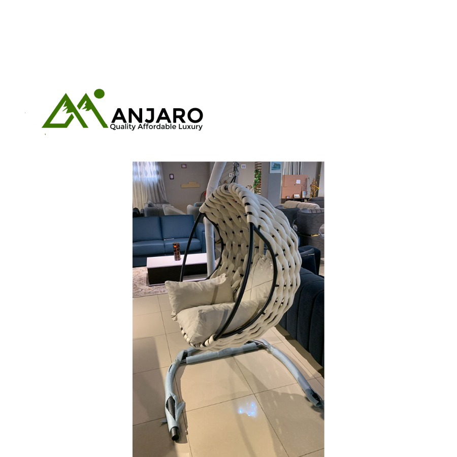 Zenith Serenity Modern Woven Hanging Egg Chair with Stand - Ultimate Comfort & Style for Any Space