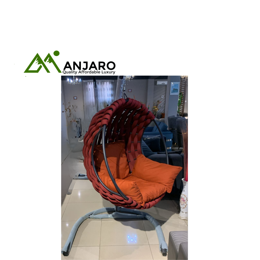 Zenith Serenity Modern Woven Hanging Egg Chair with Stand - Ultimate Comfort & Style for Any Space