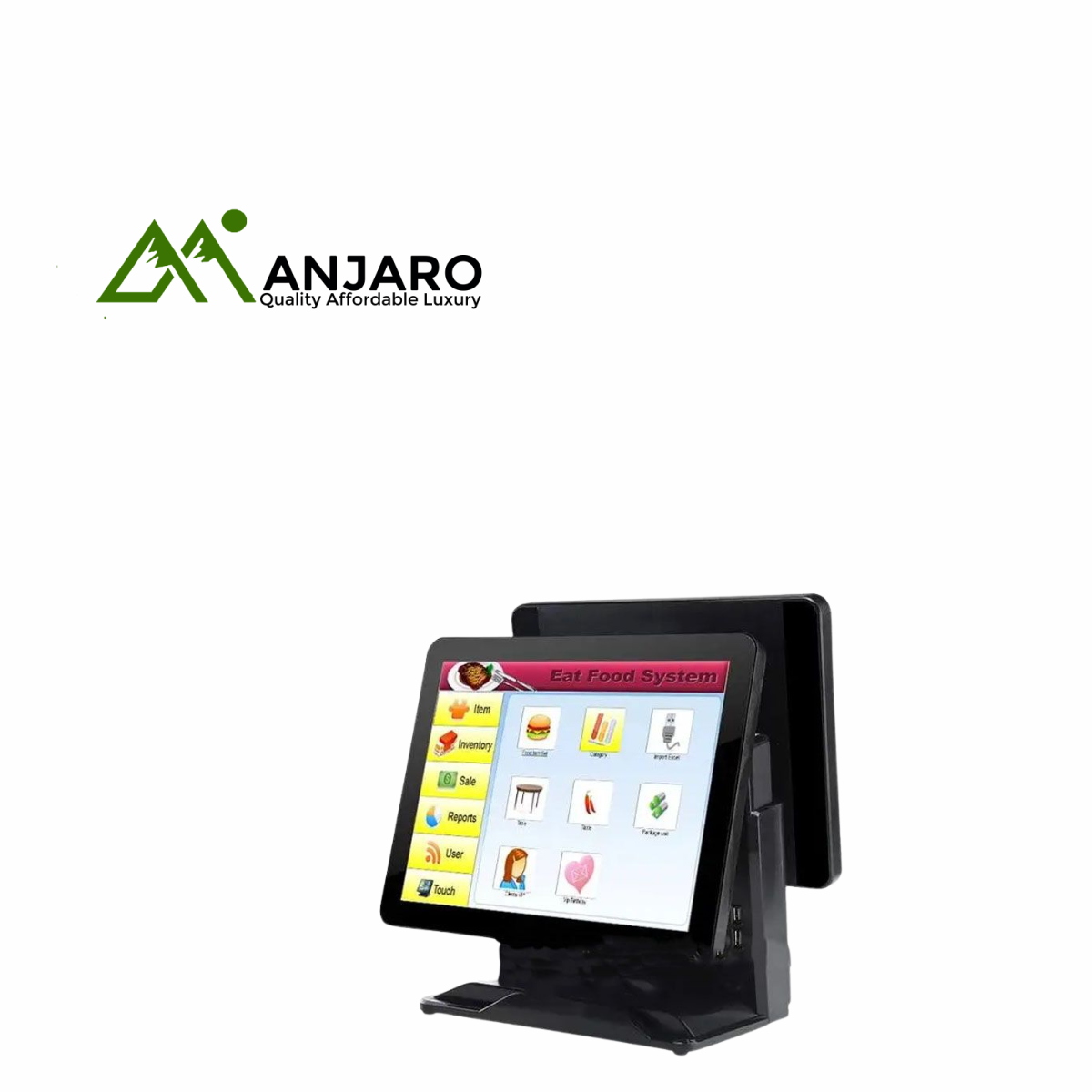 Touch POS System Q8 – Intel Core i5, 8GB RAM, 128GB SSD – All-in-One Touchscreen Point of Sale Terminal