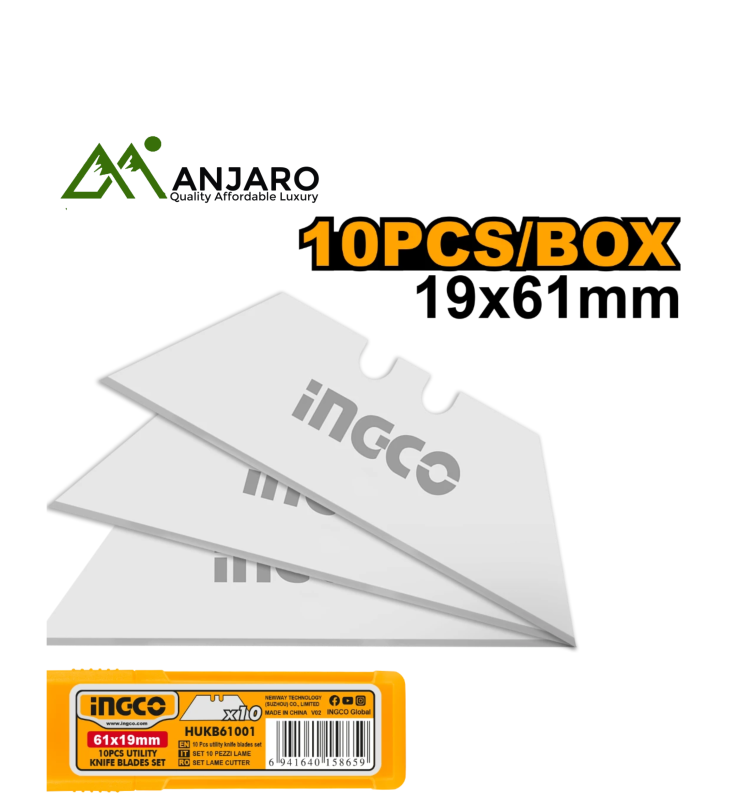 Ingco HUKB61001 10 Pcs utility knifeblades set