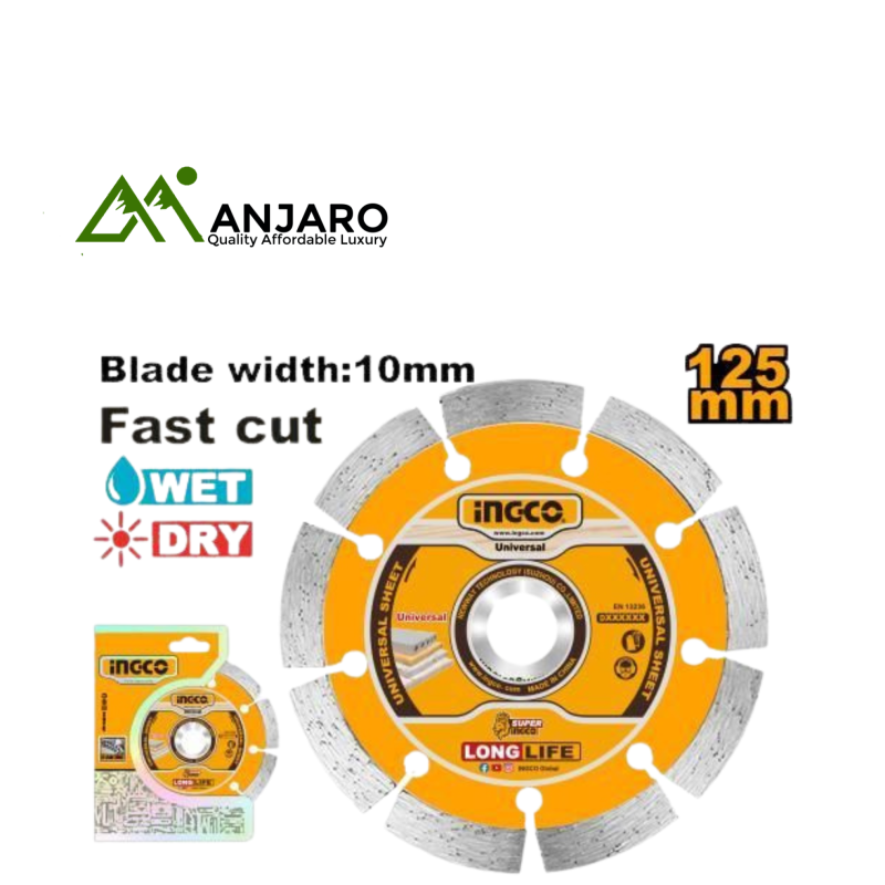 Ingco Dry Diamond Disc – 125mm x 22.2mm DMD011252