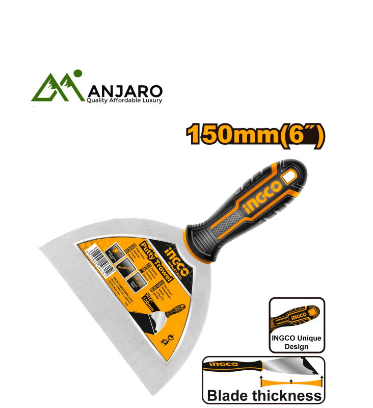 Ingco HPUT08150, HPUT08125, HPUT08100 Putty Trowel Set