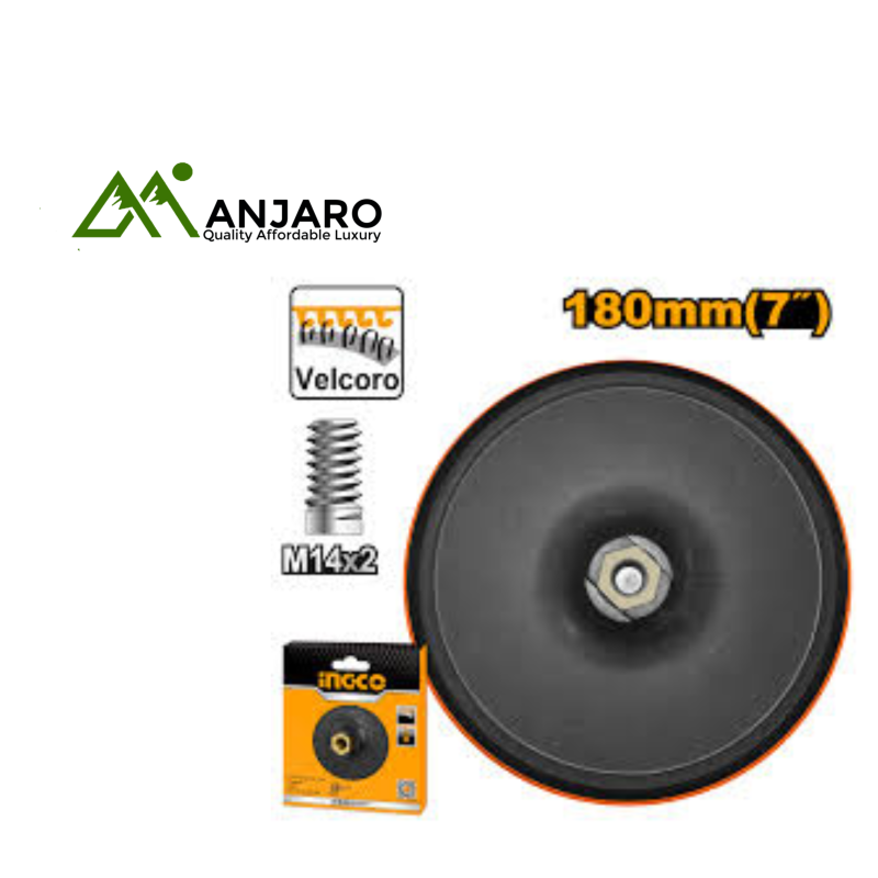 APP0111801 Polishing Pad with Flange P15C60 – 180mm PP Velcro Backing for Wool Bonnet & Sandpaper