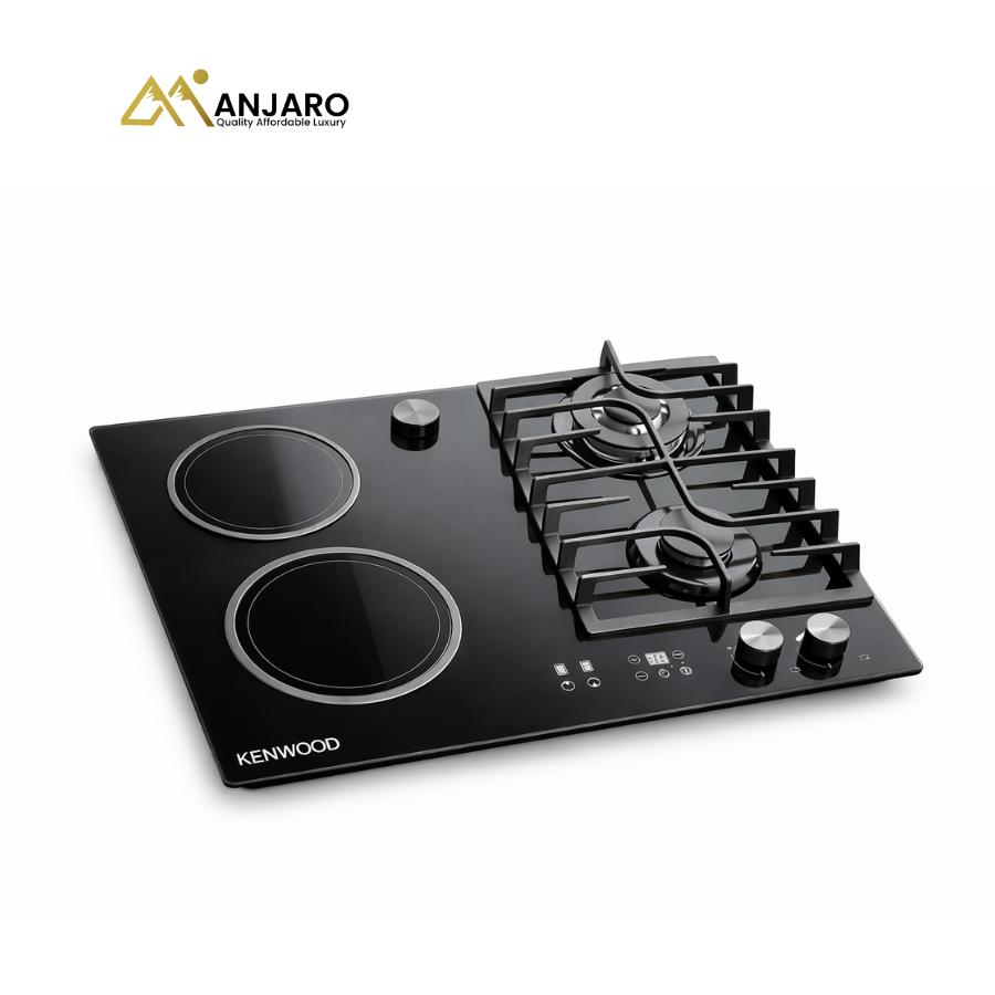 Kenwood 60cm 2+2 Inbuilt Cooker – 2 Gas Burners & 2 Electric Plates, Built-In Dual Energy Cooker
