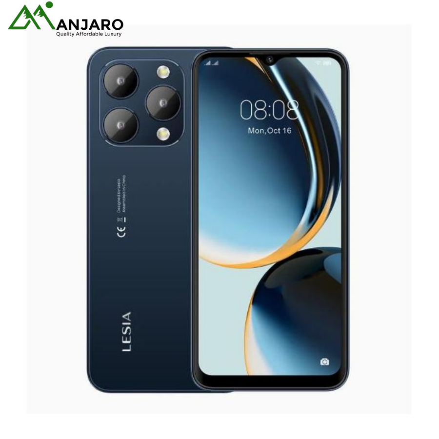 LESIA Bright 3 Smartphone – 6.56 inch HD Display, 4+64GB Storage, 5000mAh Battery, 8+16MP Dual Camera