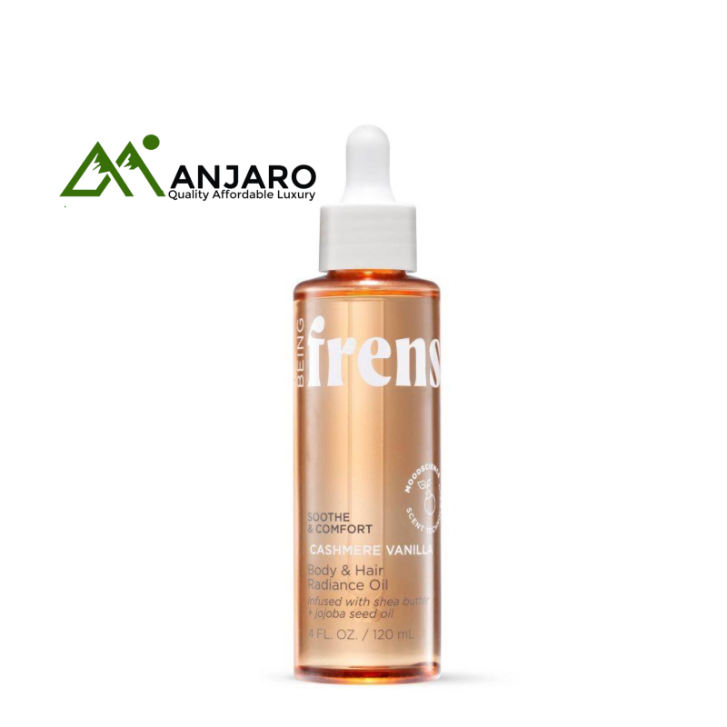 BEING FRENSHE Cashmere Vanilla Body & Hair Radiance Oil – 120ml | Nourishing Multi-Use Oil for Silky Skin & Hair