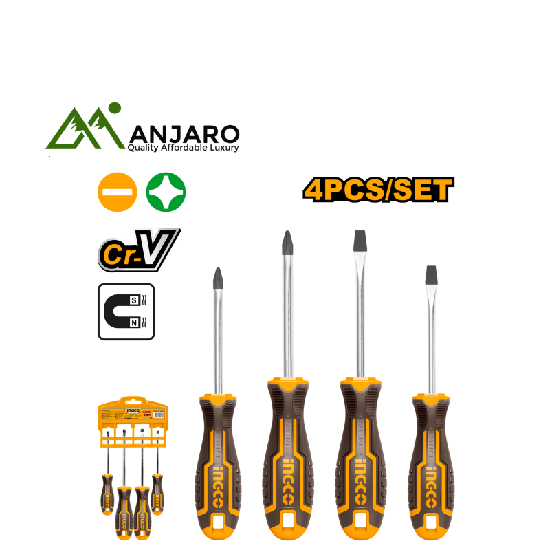 Ingco HKSD0428 4 Pcs screwdriver set