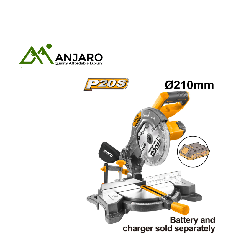 CMS2001 P20S 20V Cordless Mitre Saw – 210mm Blade, 3000rpm Precision Crosscut Power Tool