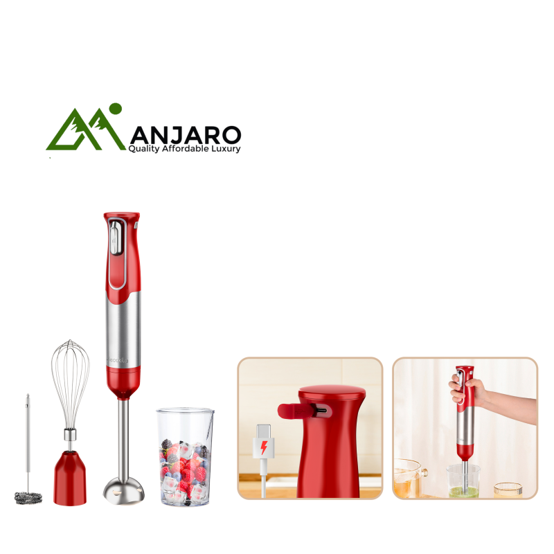 Decakila KMJB024R Cordless hand blender- 4 in 1