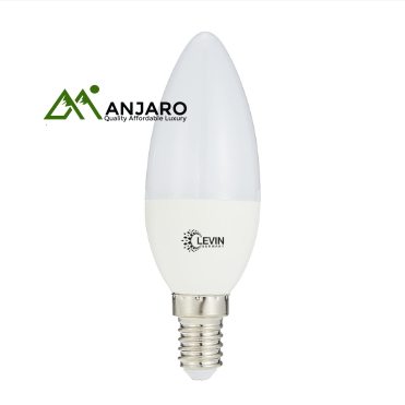 LEVIN LED C37 Candle Bulb E14 – 6W 3000K Warm White Light