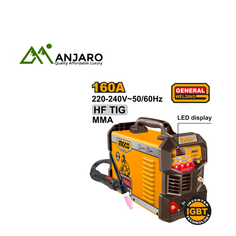ING-TIG16058 Inverter TIG/MMA Welding Machine – 160A | Precision TIG & Stick Welder with Pulse and LCD Display