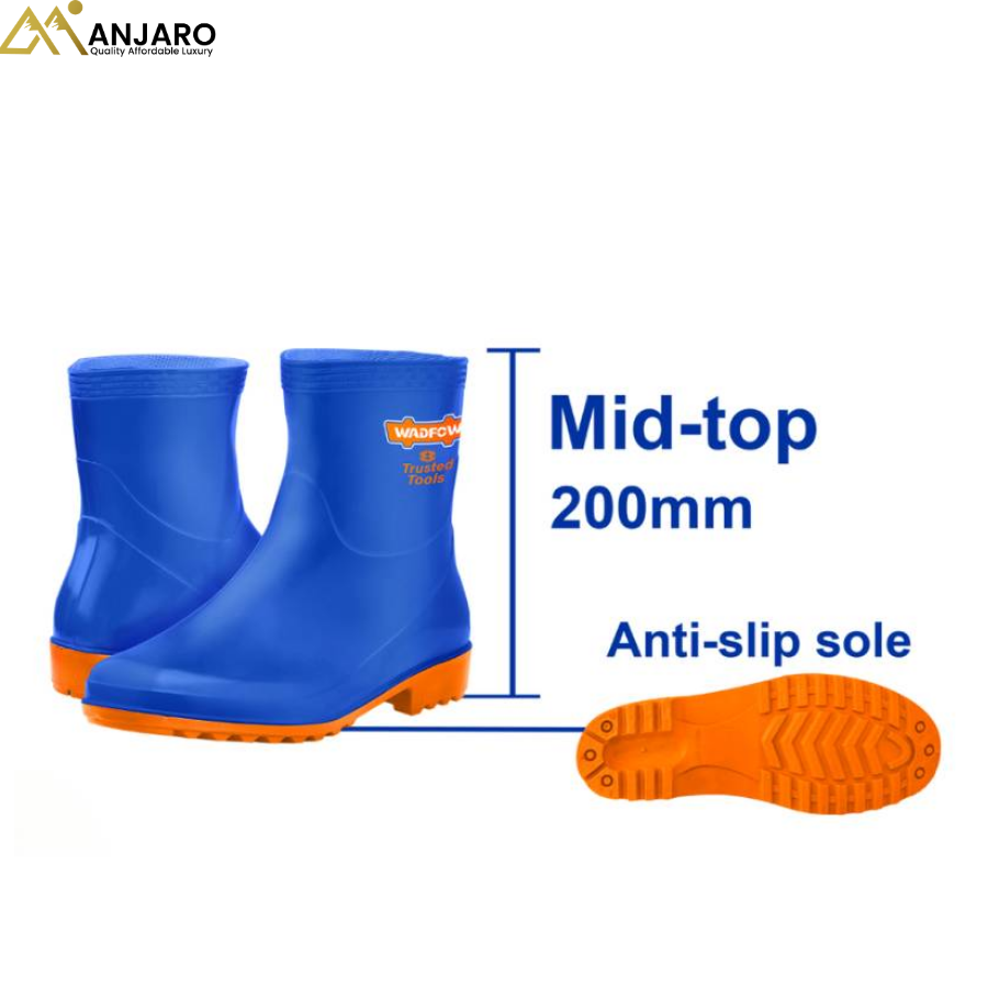 Wadfow Rain Boots – Sizes 42–45, 100% Waterproof, Virgin PVC WRB3L42 / WRB3L43 / WRB3L44 / WRB3L45