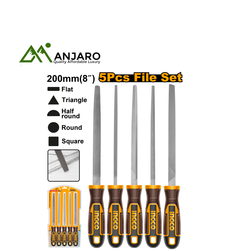 Ingco HKTFS0508 5 Pcs steel file set