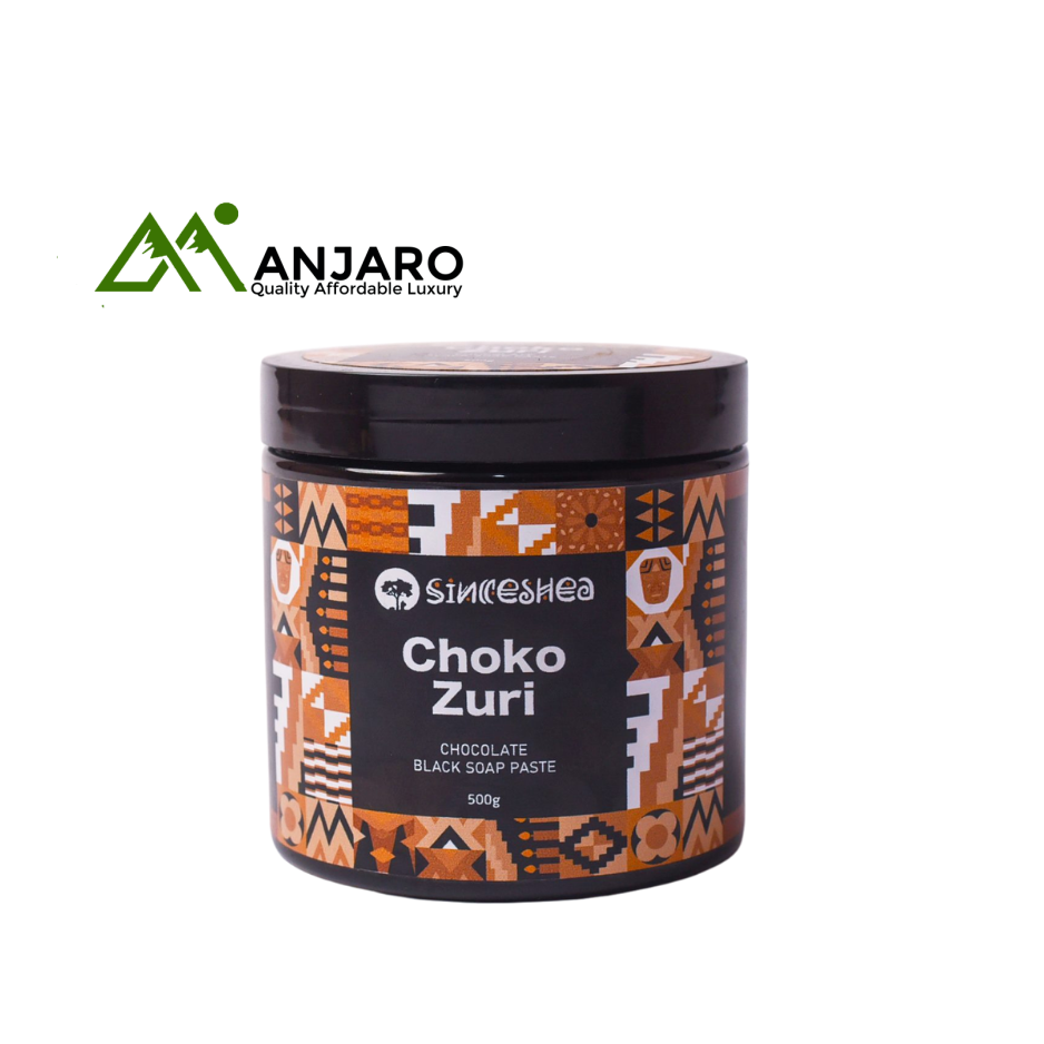 Choko Zuri Black Soap Paste – 500g Natural Herbal Cleanser with Cacao Essential Oil for Radiant Skin
