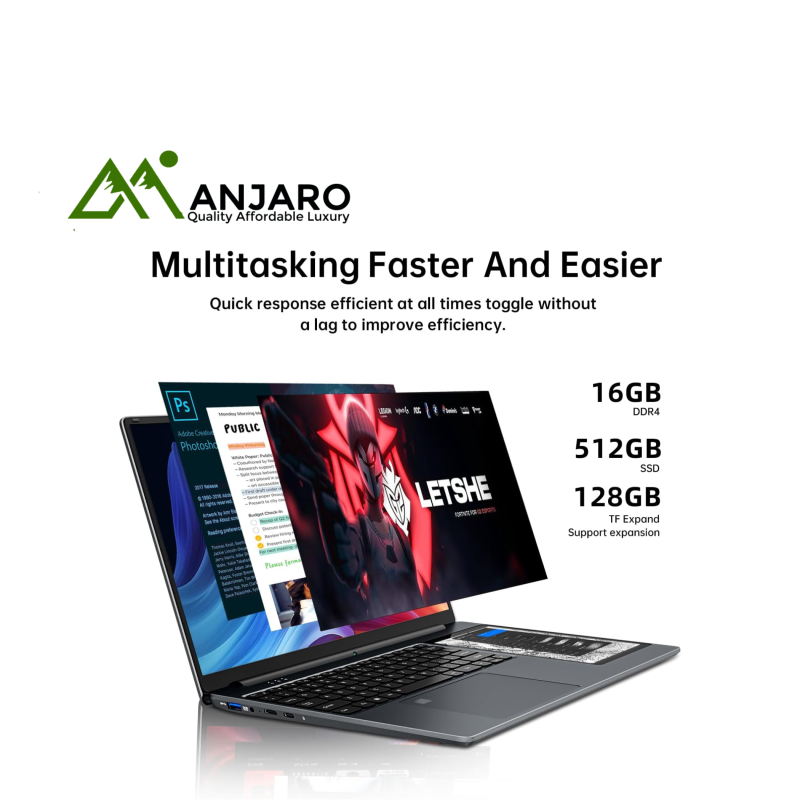 Factory Dual Screen Laptop 15.6” + 7” Touch Display (Shipping fee included)