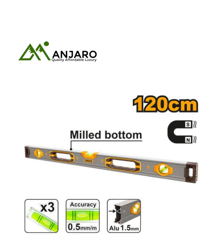 Ingco HSL38120M Spirit level with powerful magnets
