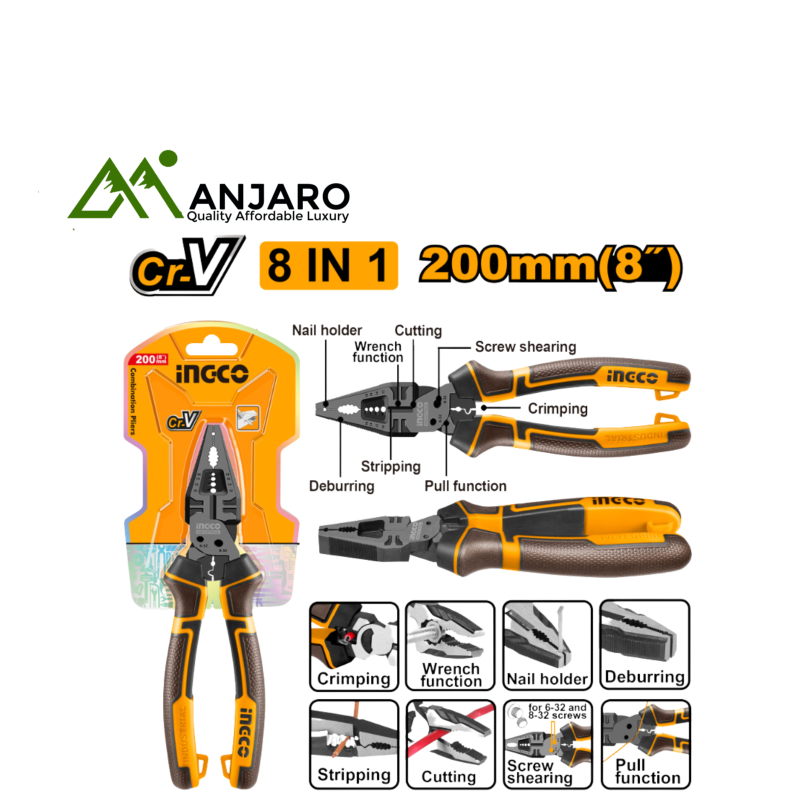 Ingco 8-in-1 Multi-Function Combination Pliers  HMFCP28200