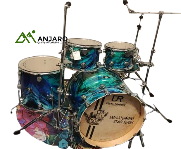 DR-4 5-Piece Drum Set with Stool & Stand – Birch Shells, Rome Skins, Pro Hardware (No Cymbals)
