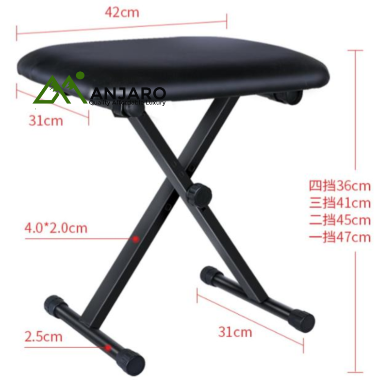Asanasi PB-4 X-Type Electric Organ Stool – PU Leather, Adjustable Height, 2.6kg