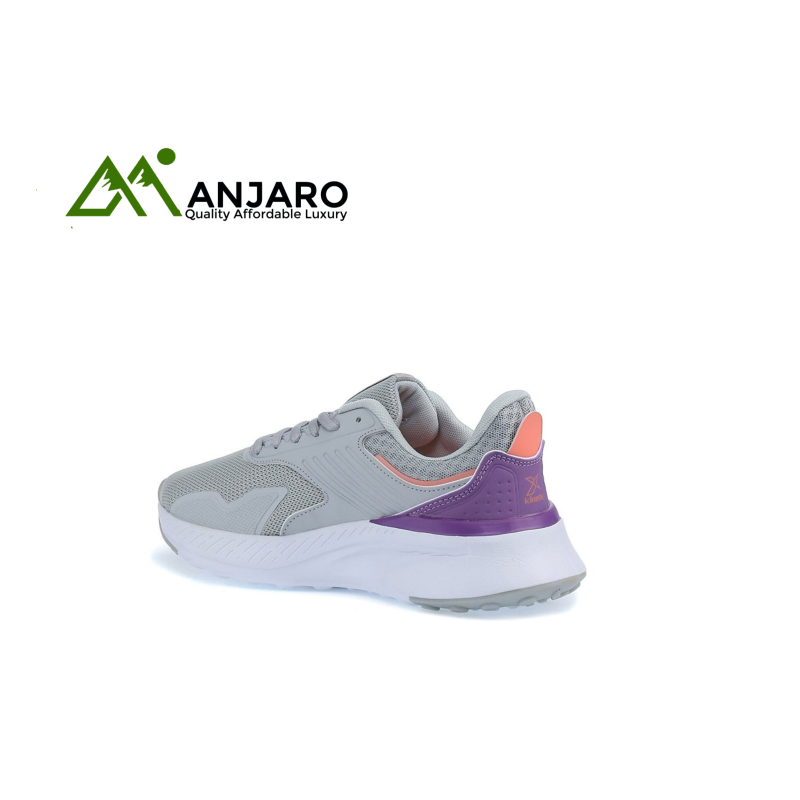 Kinetix AXEN W 1FX Gray Running Shoes – Lightweight Lace-Up Textile Trainers for Women