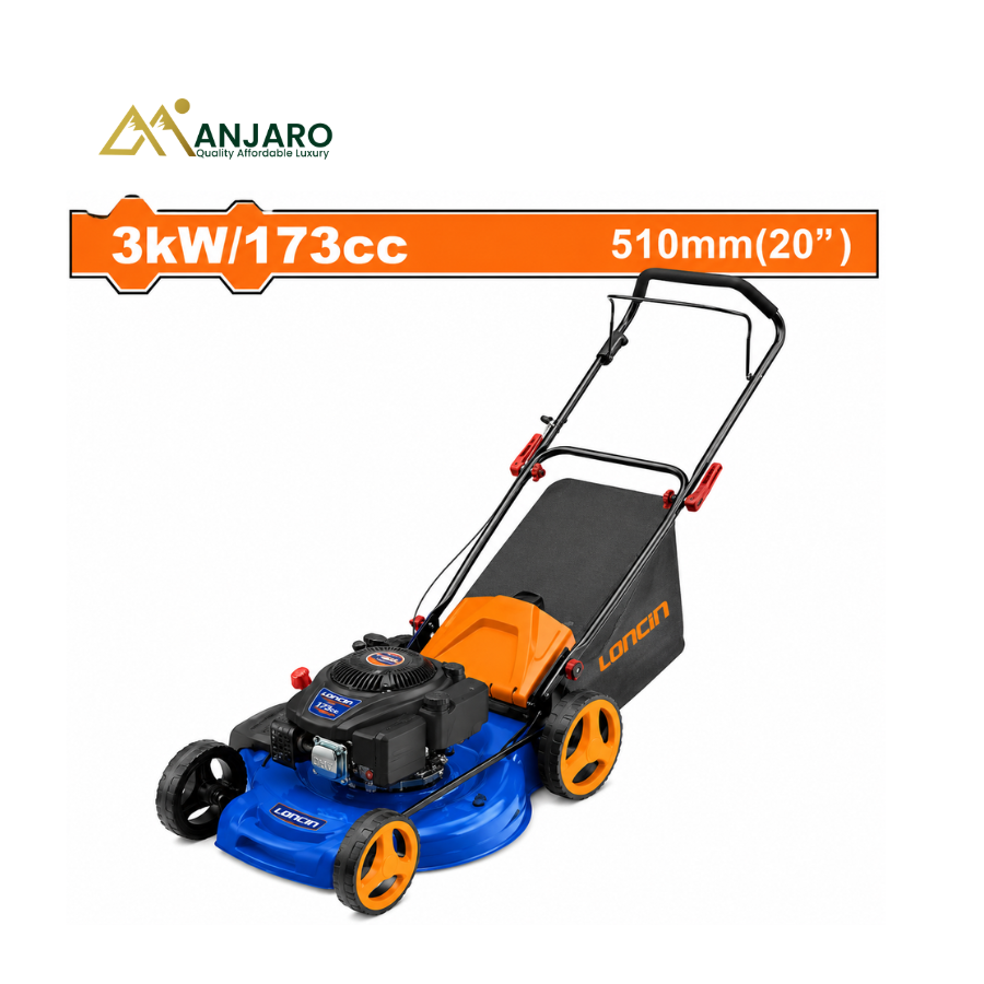 WADFOW Gasoline Lawn Mower– 173cc 4-Stroke Engine – 20" Cutting Width WGM6A20