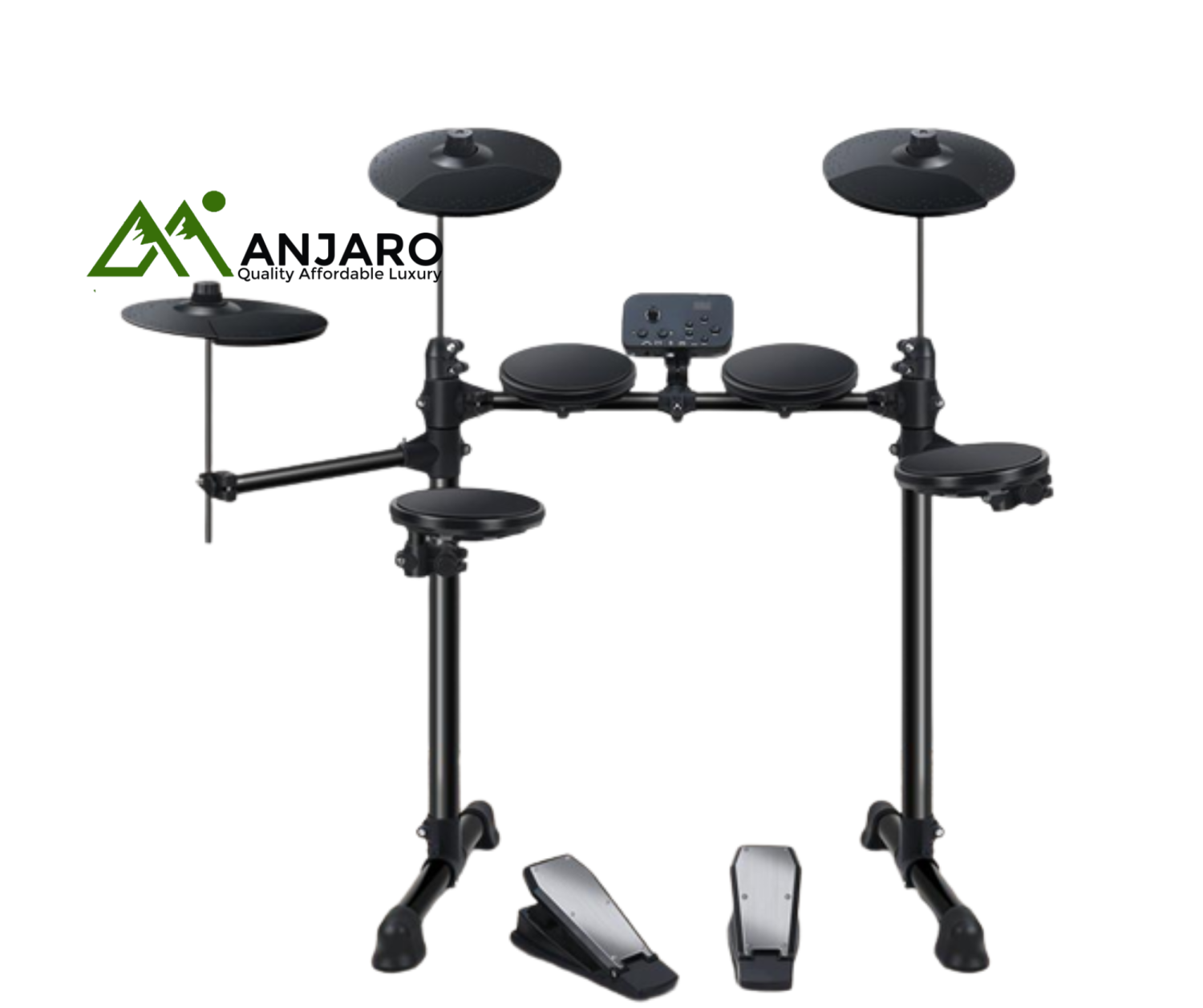 TA-10 Electric Drum Set – 4 Drums, 3 Cymbals & Pedals with Compact Rack Design for Versatile Digital Play