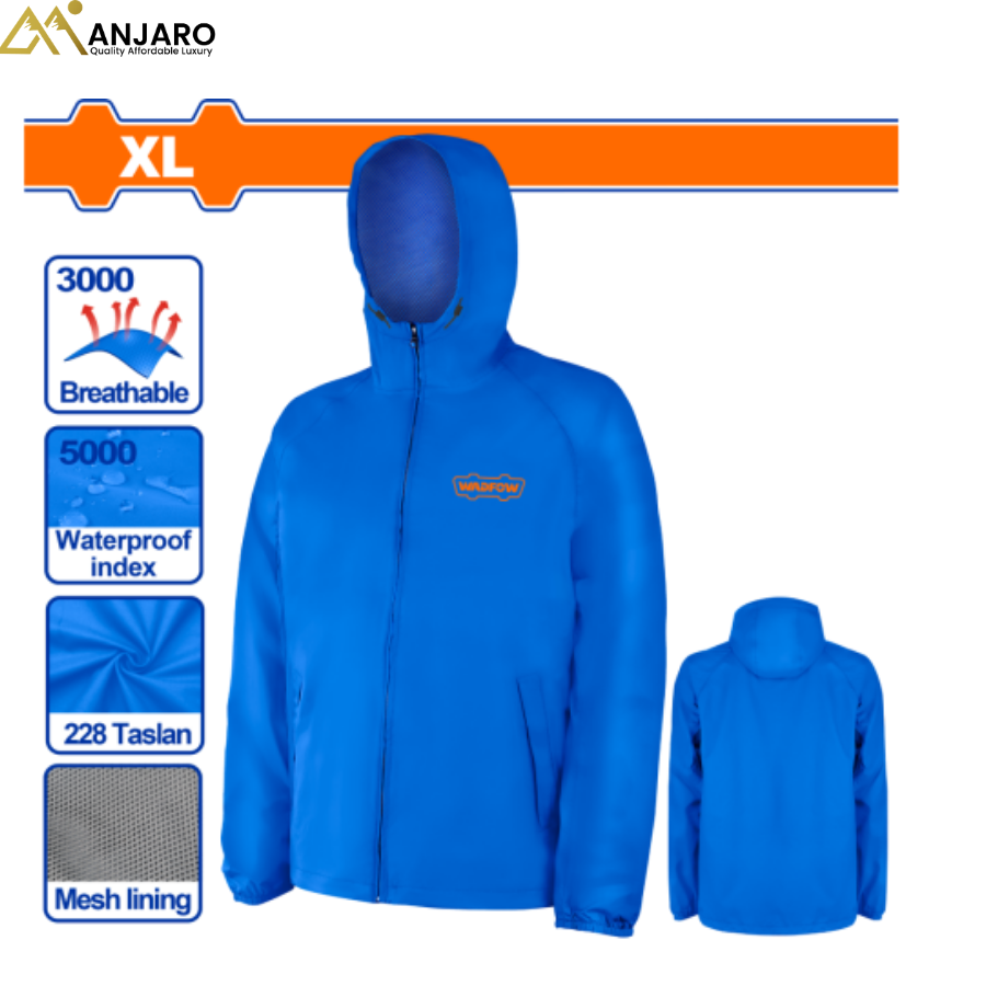 Wadfow Flame-Retardant Reflective Jacket – Sizes L, XL & XXL, Waterproof, Breathable WJKT100L / WJKT10XL / WJKT1XXL